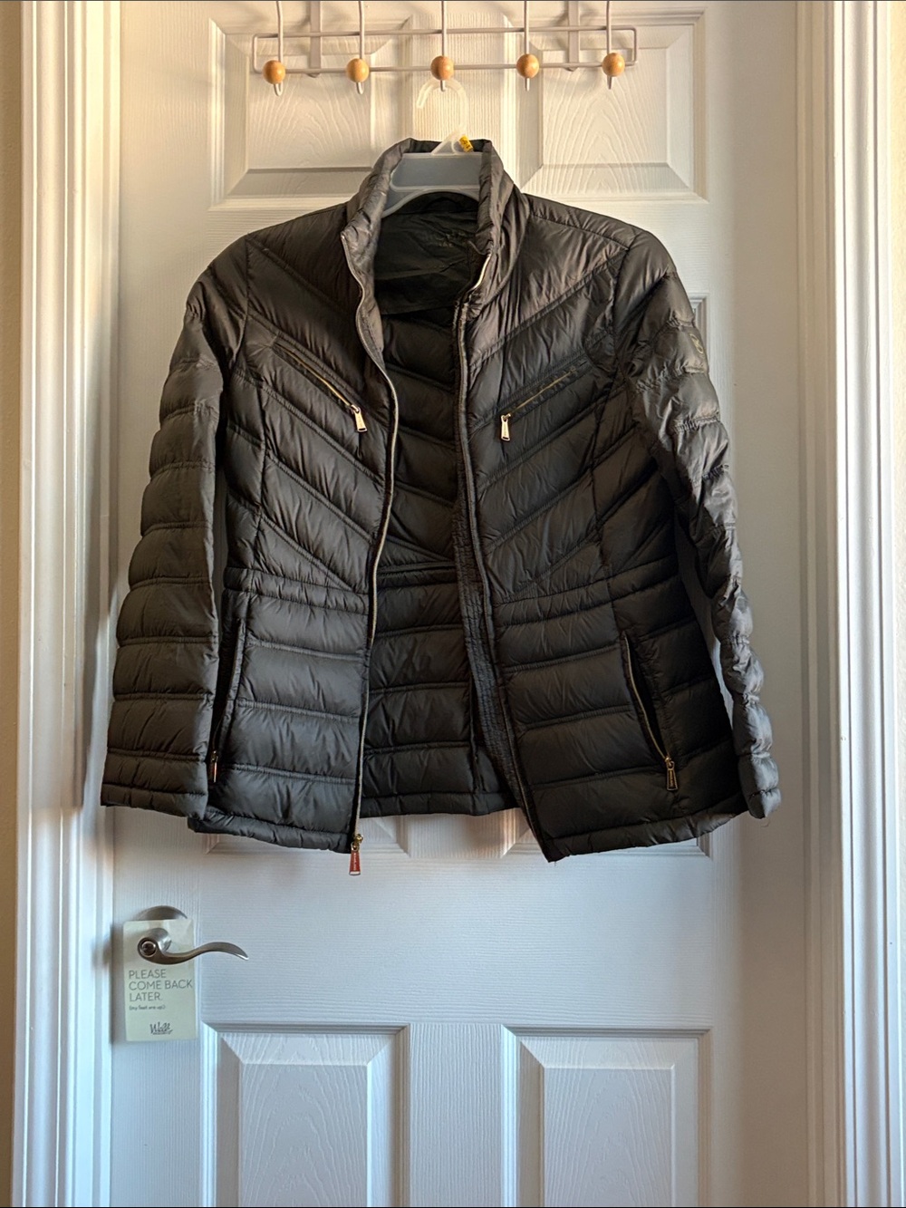 Michael Kors Black Quilted Packable Puffer Jacket